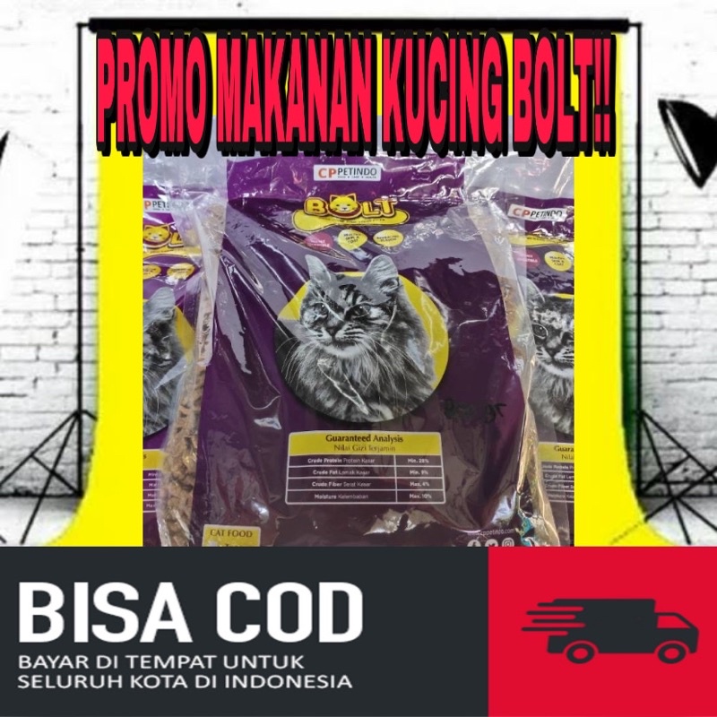 PROMO Bolt makanan kucing 5 kg / makanan hewan peliharaan