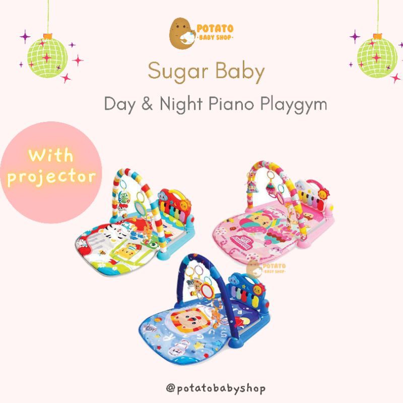 Sugar Baby - Piano Playmat Playgym Day &amp; Night Projector Nite