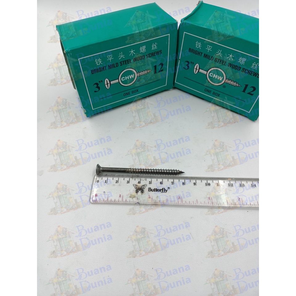 Skrup Kayu CHW 3x12 Plus (+) | Wood Screw CHW