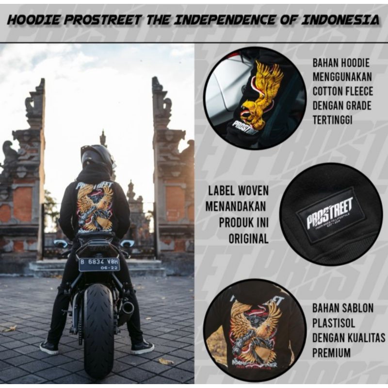 HOODIE | PROSTREET | PROSTREET GARUDA | BLACK | NEW | ORIGINAL