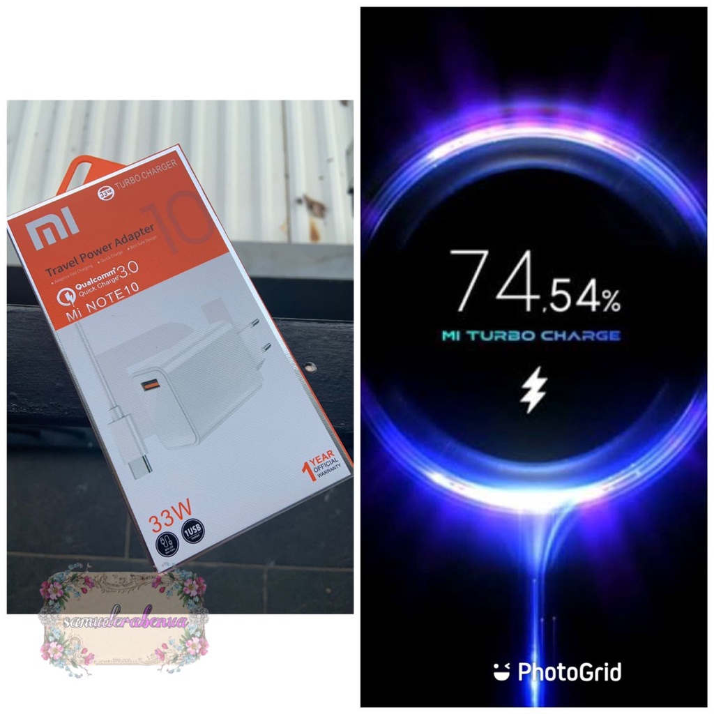 CHANGER CASHAN TC XIAOMI 33WATT TURBO CHARGE REDMI MI NOTE10 REDMI NOTE 10 PRO 10S 11 11 PRO  MI10 MI11 MI11 PRO POCO F2  POCO F2PRO ORIGINAL SB4157