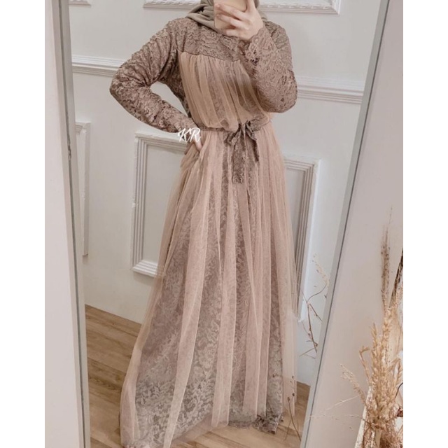 MAXY ROMESA, BRUKAT TILE, GAMIS, HIJAB, MUSLIM, DRESS