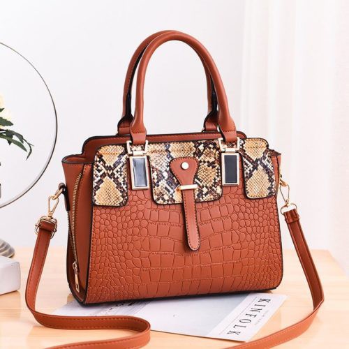 GI 20281 RISCE TAS HAND BAG IMPORT WANITA CEWEK PEREMPUAN MOTIF KULIT ULAR JT