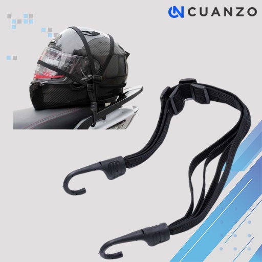 Tali Pengikat Helm Motor 2 Hook 65CM / Tali Sabuk Karet Bagasi Ikat Pengikat Pengait Helm Helem Helmet Barang Full Face Di Jok Motor Vixion Safety Panjang Tebal / Jaring Pengikat Helm Barang Jok Motor / Iketan Ikatan Kait Kaitan Helm Motor Murah Original