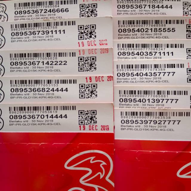 Obral Perdana Tri cantik nomor seri kwartet belakang