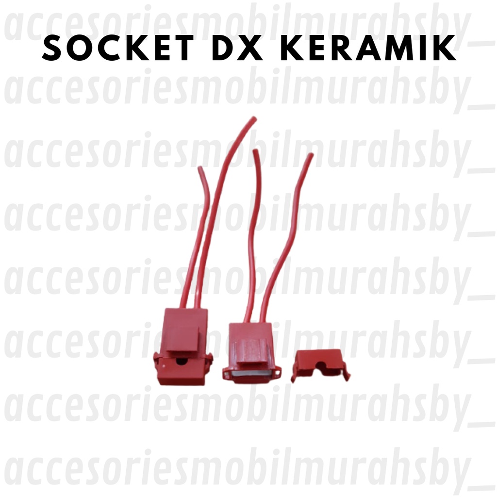 SOKET FUSE HOLDER BOX DX CERAMIC RED - RUMAH SEKRING TANCAP / TUSUK KERAMIK MERAH