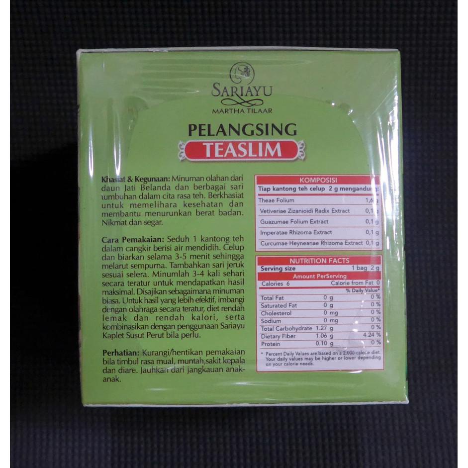 

Teh Sariayu Tea Slim Pelangsing 30 teabags x 2 gr 600254