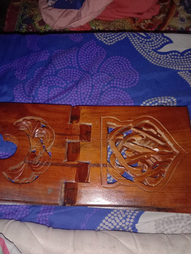 Rekal / Tatakan Al Quran Kayu Jati Campuran Ukuran Lebar 18 Cm