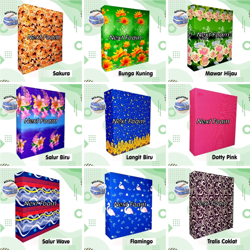 Sarung Kasur Busa Resleting Custom Ukuran / Cover Kasur Busa Inoac / Sprei Resleting