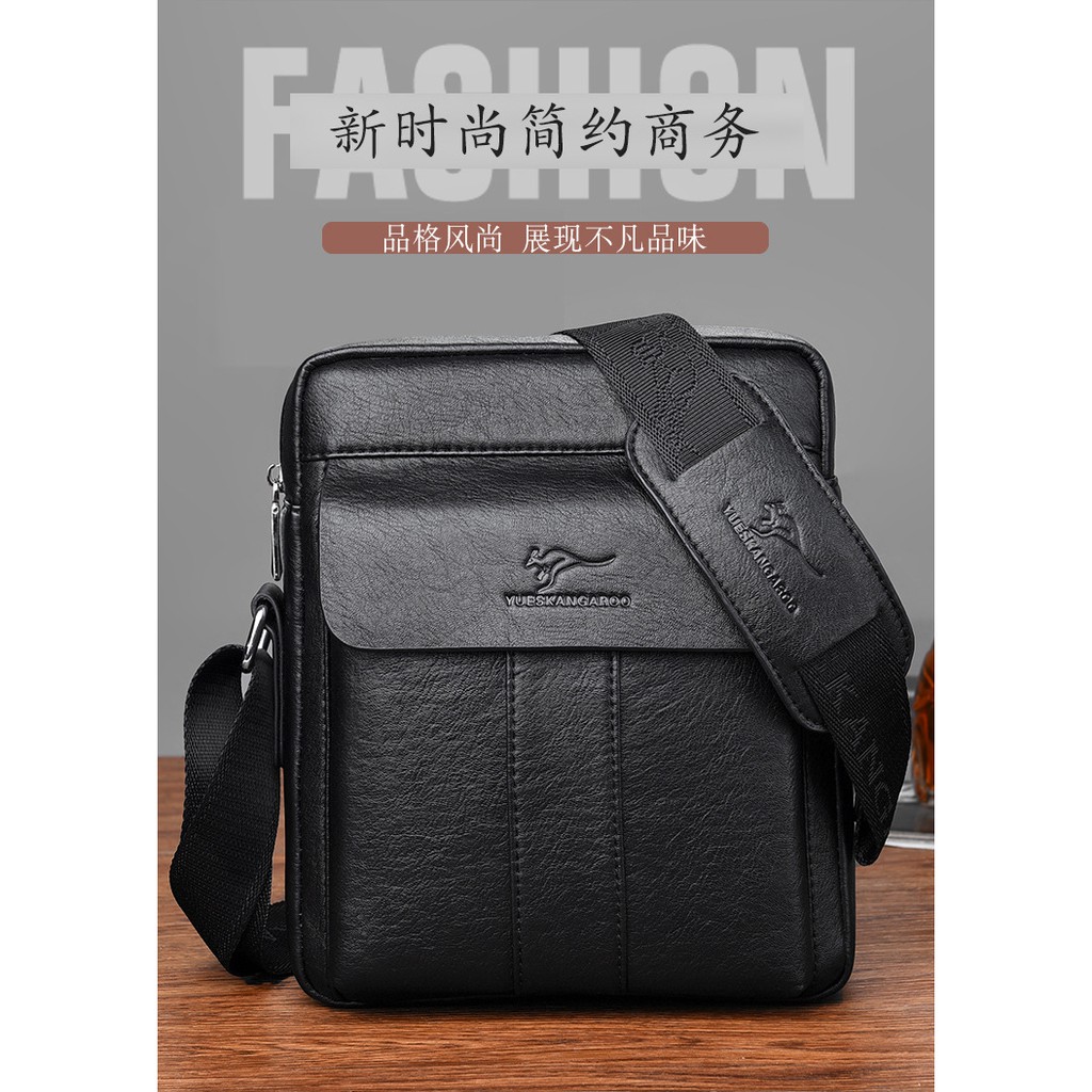 [ORIGINAL] Yueskangaroo Tas Selempang Kulit Import Pria Korean Fashion Style Men's Shoulder Bag