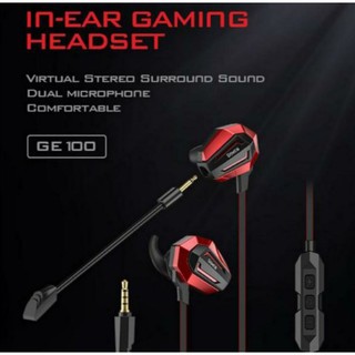 Headset Gamen GE-100 Original Double Mic Suport Virtual Sound