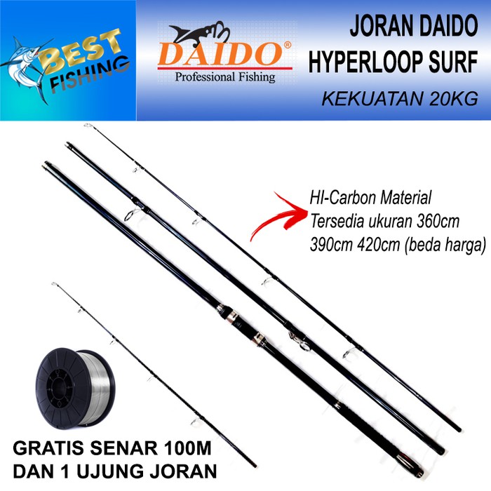 BEST JORAN PANCING DAIDO HYPER LOOP SURF 390CM SAMBUNG 3 GRATIS UJUNG TERLARIS