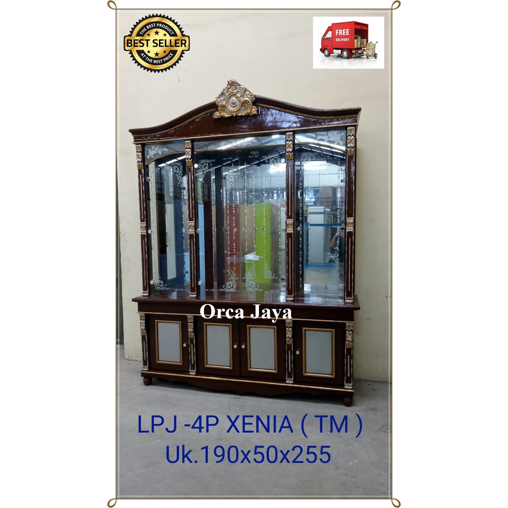 LEMARI PAJANGAN/LEMARI HIAS 4 PINTU XENIA TM