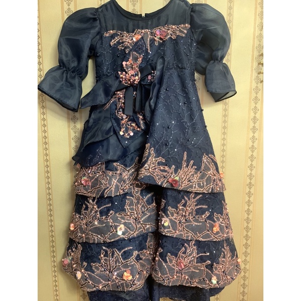 preloved gaun anak navy