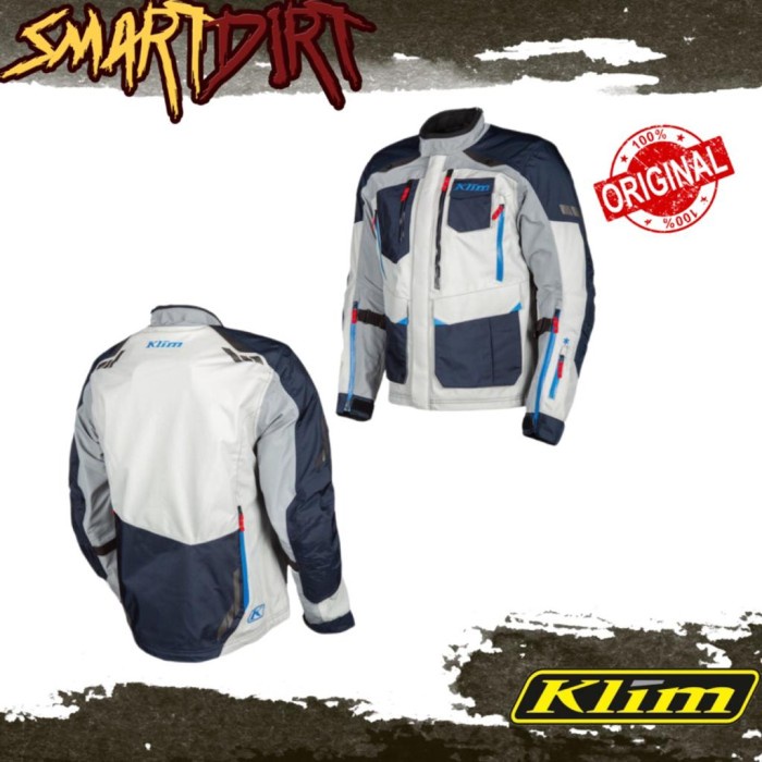 JAKET MOTOR KLIM GORE-TEX NAVY BLUE COOL GREY JACKET KLIM ORIGINAL