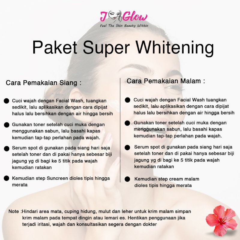 Jglow J glow Skincare Paket Super Whitening Glowing Cream Klinik JNC 1 Krim Farmasi JNC 9 Perawatan 