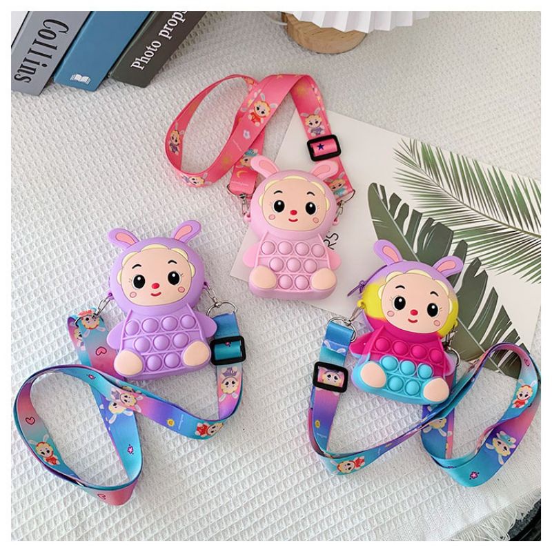 ZUNEASHOP - TAS SELEMPANG ANAK PO IT / TAS ANAK SLING BAG MOTIF KELINCI