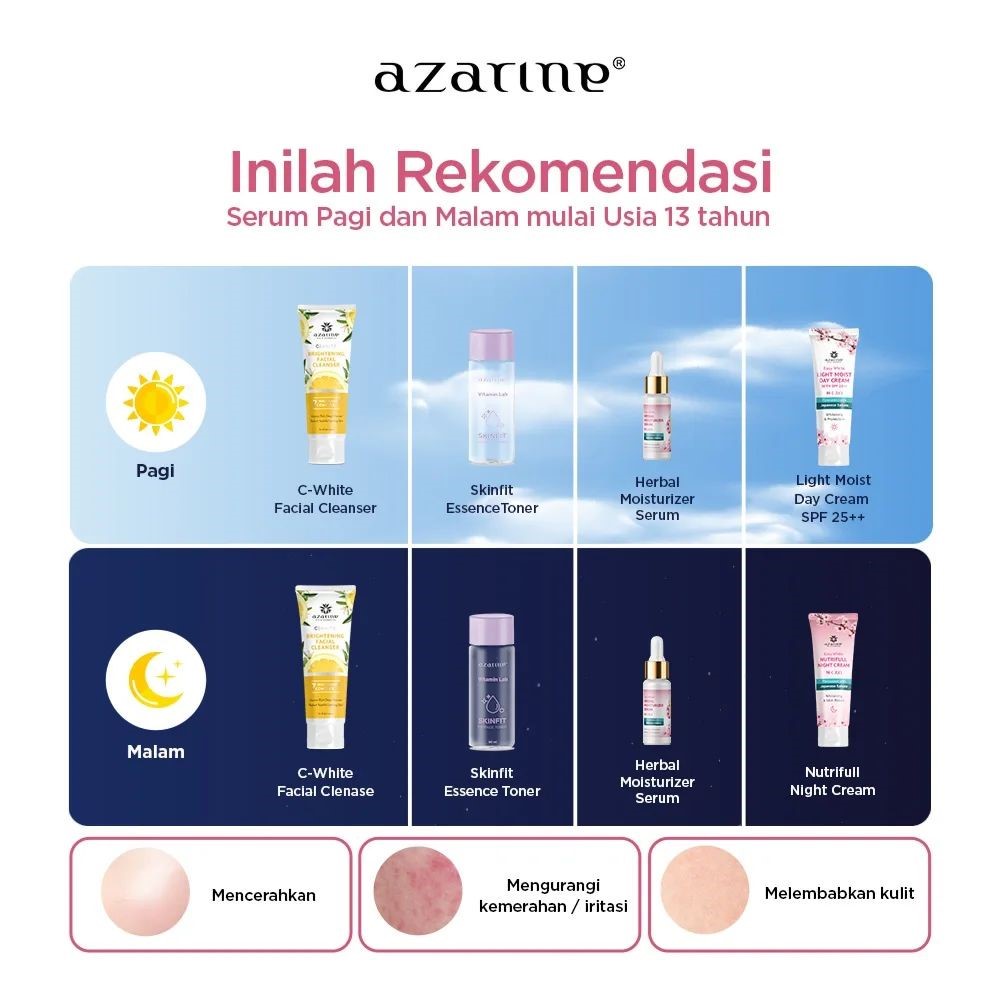 ★ BB ★  AZARINE Easy White Series with Japanese Sakura | Herbal Moisturizer Serum Day Night Cream | Azarine Face Toner 90ml