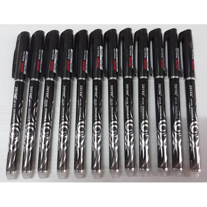 

OPEN SALE BALLPOINT JOYKO GP-279 0,5 ERASABLE PEN SHOKYO GEL- HITAM(PACK 12 PCS)