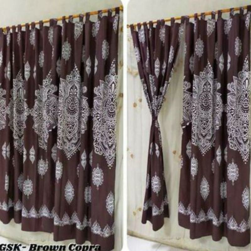 Promo murah Tirai Gorden Hordeng Pintu motif bunga mawar Hordeng jendela Gorden jendela tirai gorden