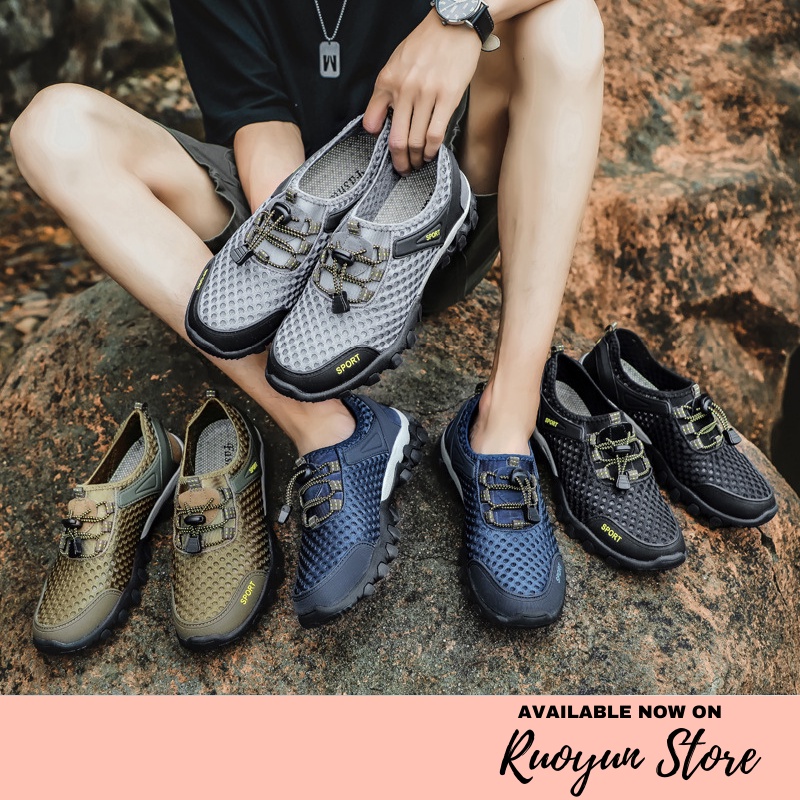 RYX - Hiking Plain Sepatu Sneakers Outdoor Pria Fashion Casual (NO BOX) - Ori Import