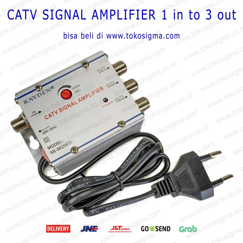 SPLITTER CATV BROADBAND SIGNAL AMPLIFIER 3 PORT - 1 IN TO 3 OUT F CONNECTOR