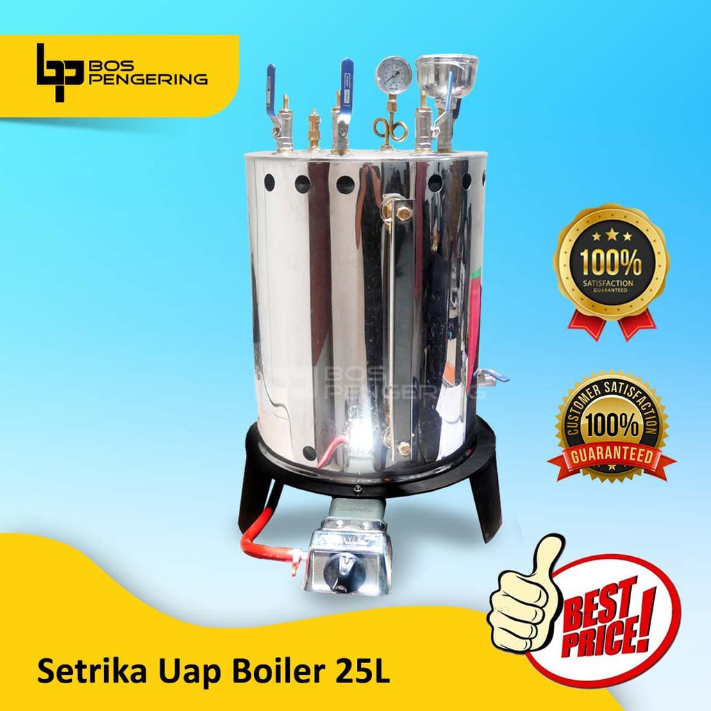 Setrika Uap Boiler Bos Pengering 25 liter