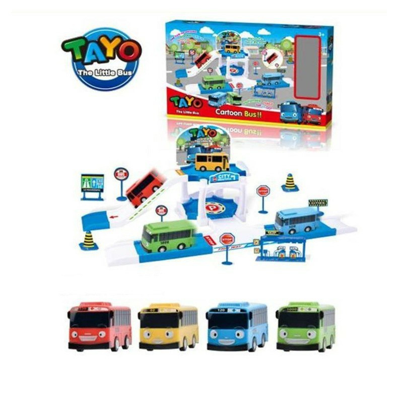 Mainan Tayo Parking Lot / Parking Car Tayo / Track Set Parking Tayo