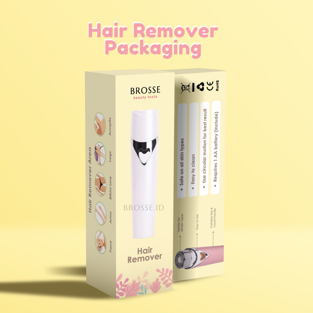 READY STOCK - Brosse HairRemover ORIGINAL + BERGARANSI - White &amp; Rosegold