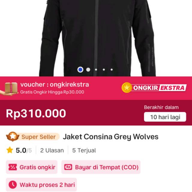 Jaket consina wolves