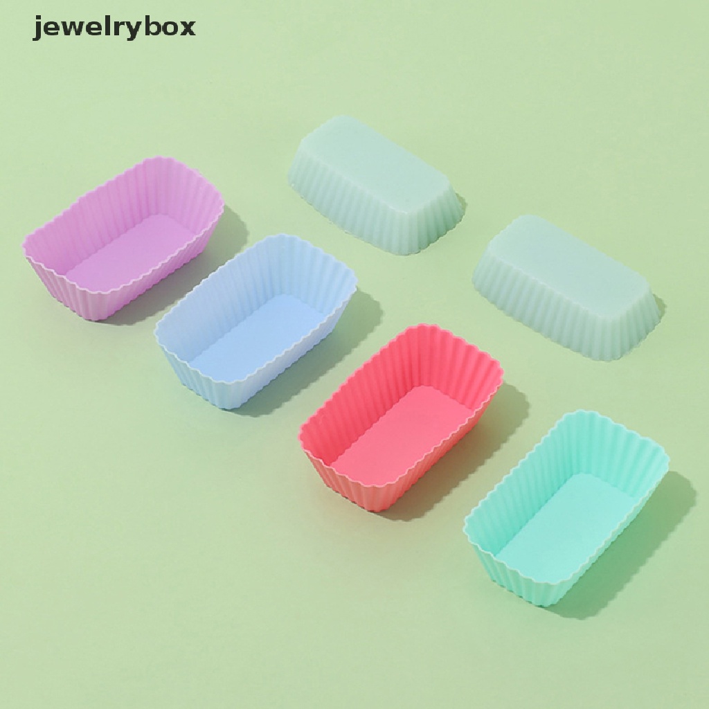 1 / 4Pcs Cetakan Kue Jelly Bentuk Persegi Panjang Bahan Silikon Reusable Untuk Alat Dapur