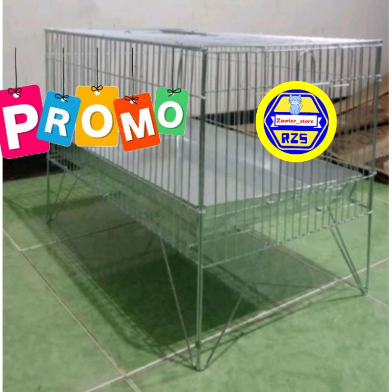 Kandang Kelinci Galvanis, Kucing, Anjing, Tupai Size P61 x L41 x T41-PEMANDIAN BURUNG