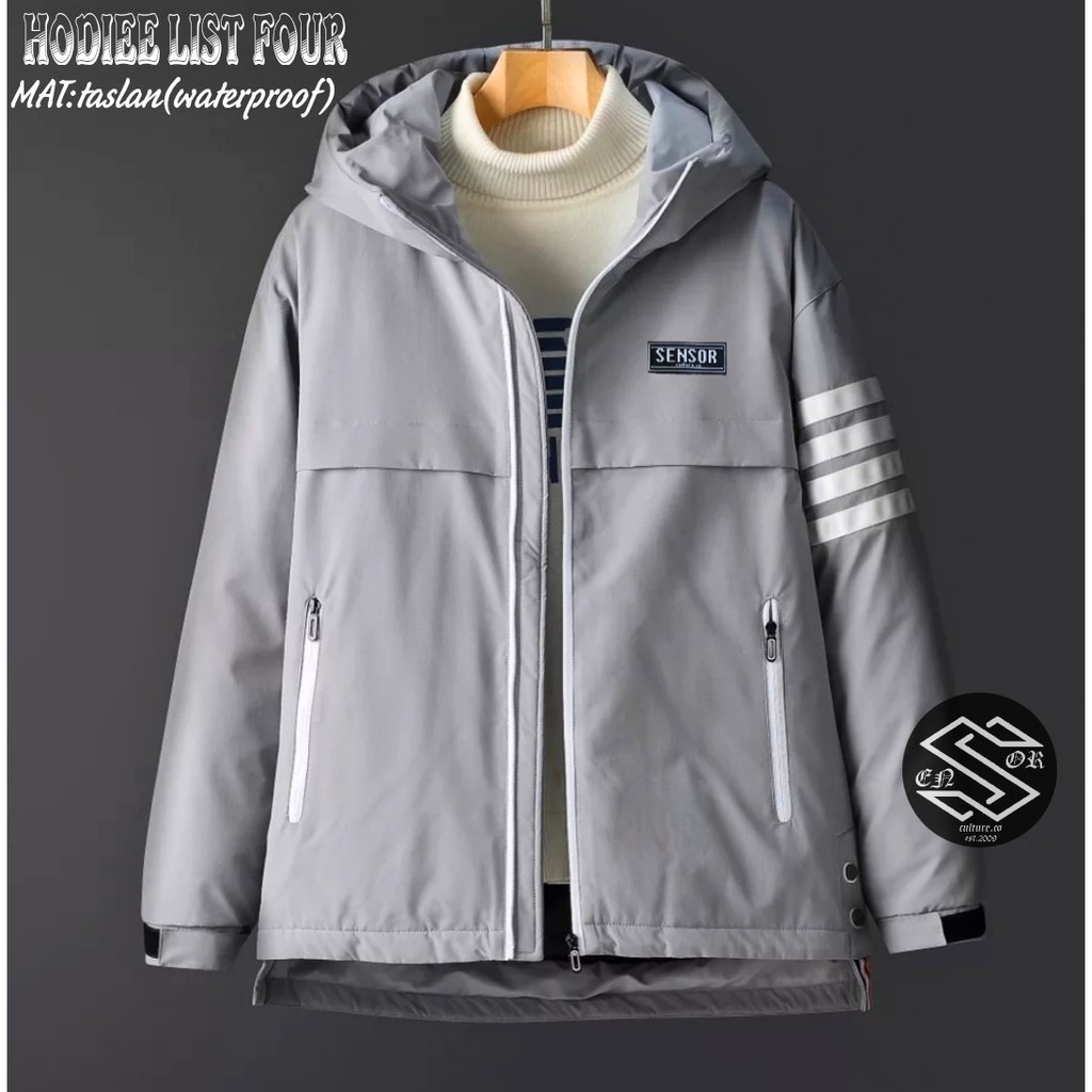 Jaket ARS Hoodie Taslan List Four Style Sensor Original