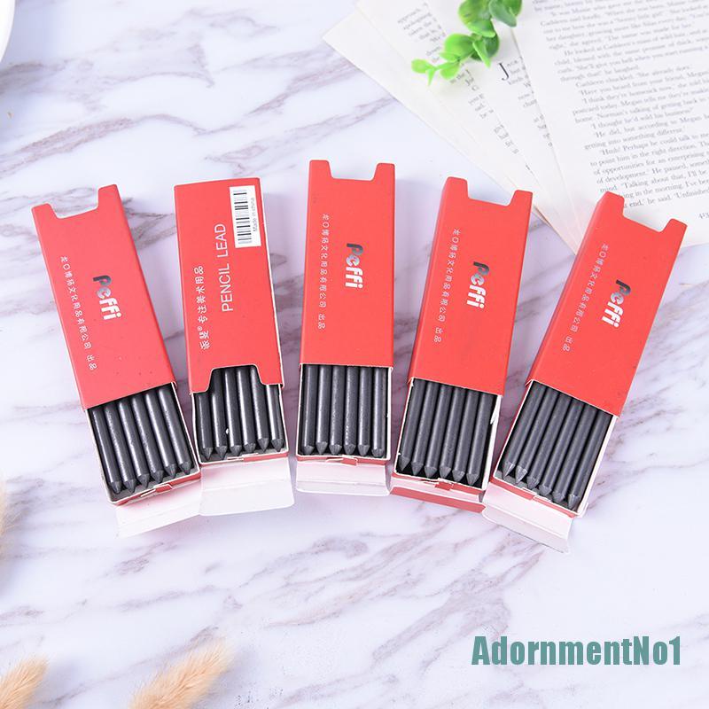 (AdornmentNo1) 6pcs / 1 Holder Pensil Mekanikal 5.6mm HB 2B 4B 6B 8B