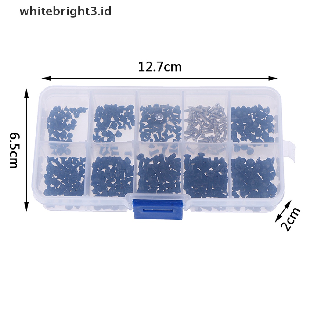 (whitebright3.id) 500pcs / set Sekrup m2.3 m3 universal Untuk laptop / Komputer