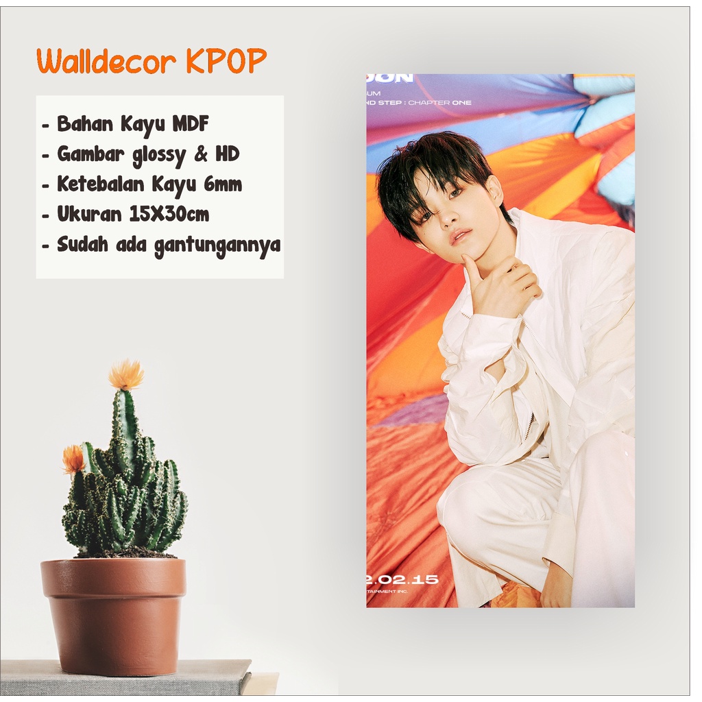 WALLDECOR TREASURE JIHOON UKURAN 15X30 CM WALL DECOR POSTER KAYU  HIASAN DINDING KPOP