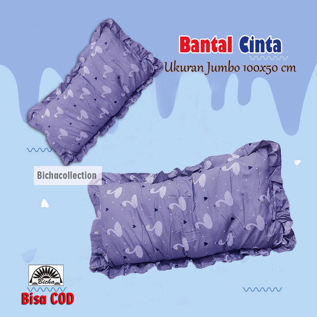 Promo Bantal Cinta Jumbo Ukuran 100x50 isi 1kg