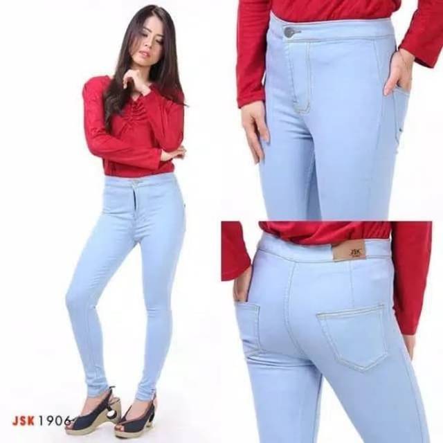 Celana Panjang Highwaist Wanita JSK Jeans Original Produk Softjeans