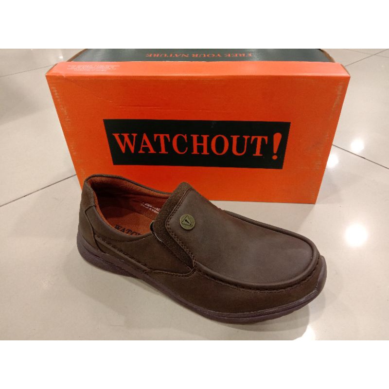WATCHOUT SEPATU PRIA SLIP ON COFFE