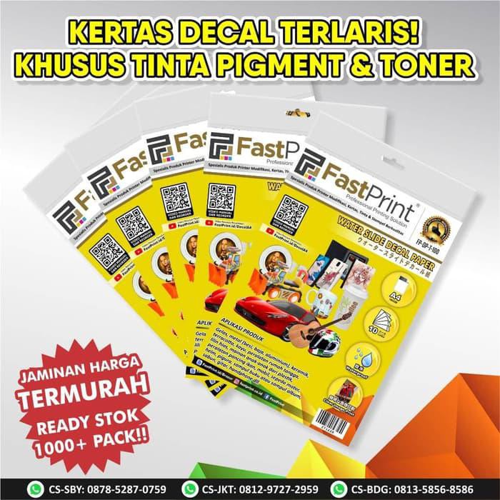 

Fast Print Kertas Water Slide Decal Paper Ukuran A4 100 Gram