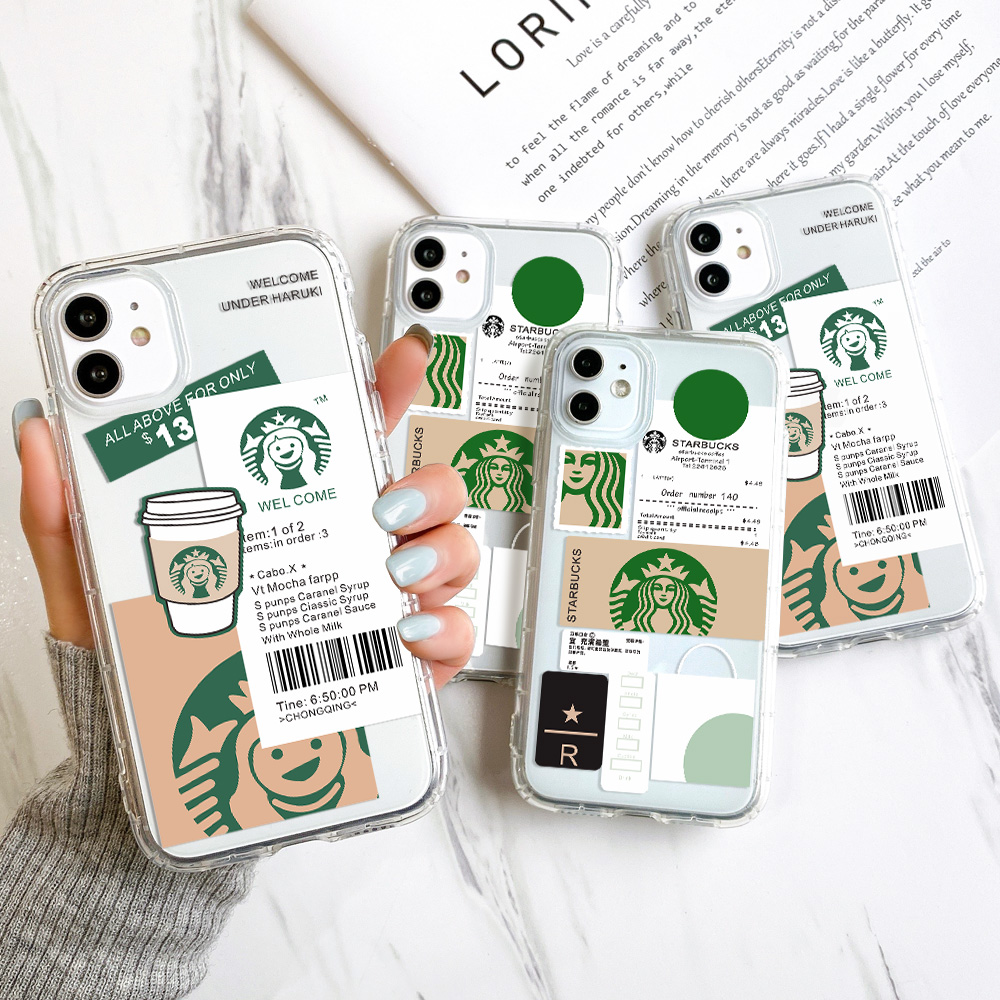 iPhone case 6 6plus 7plus 8 plus 7 8 X XS XR XSMAX 11 11pro 11promax 12 12pro 12promax clear cover Starbucks popular style transparent shockproof