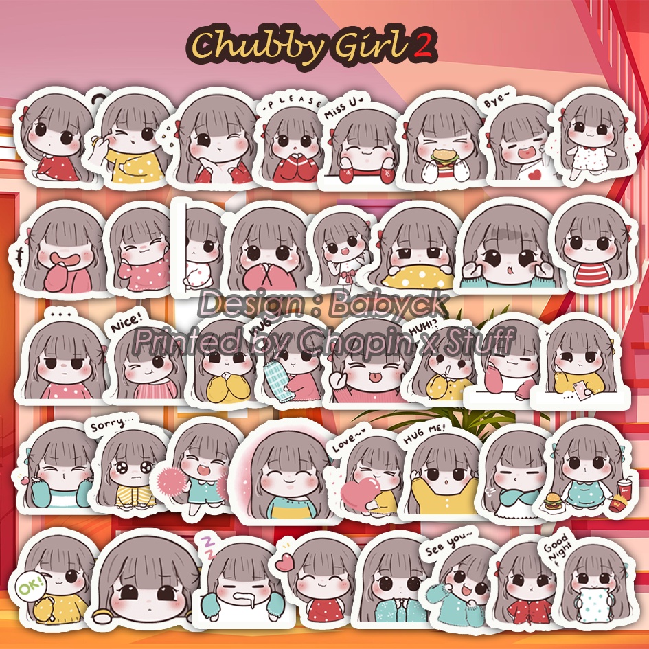 

Sticker Pack Chubby Girl 2 (Babyck) / Stiker Gadis Cute Lucu Imut @40pcs (chopin.x.stuff)