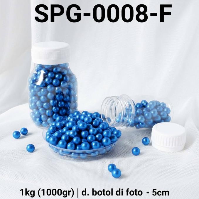 

SPG-0008-F Sprinkles sprinkle sprinkel 1kg 1 kg mutiara biru metalik ---NEW---