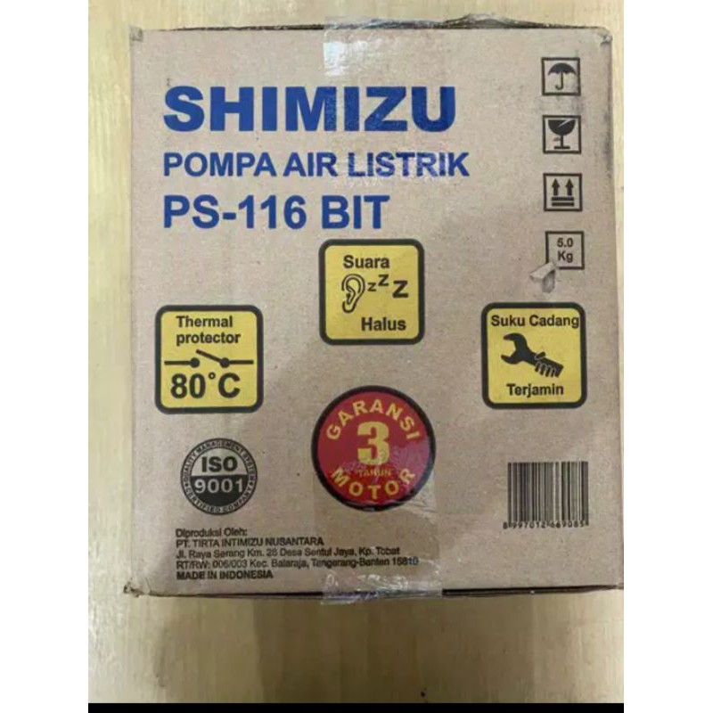 Pompa air SHIMIZU PS-116 BIT (sumur dangkal) 125 watt