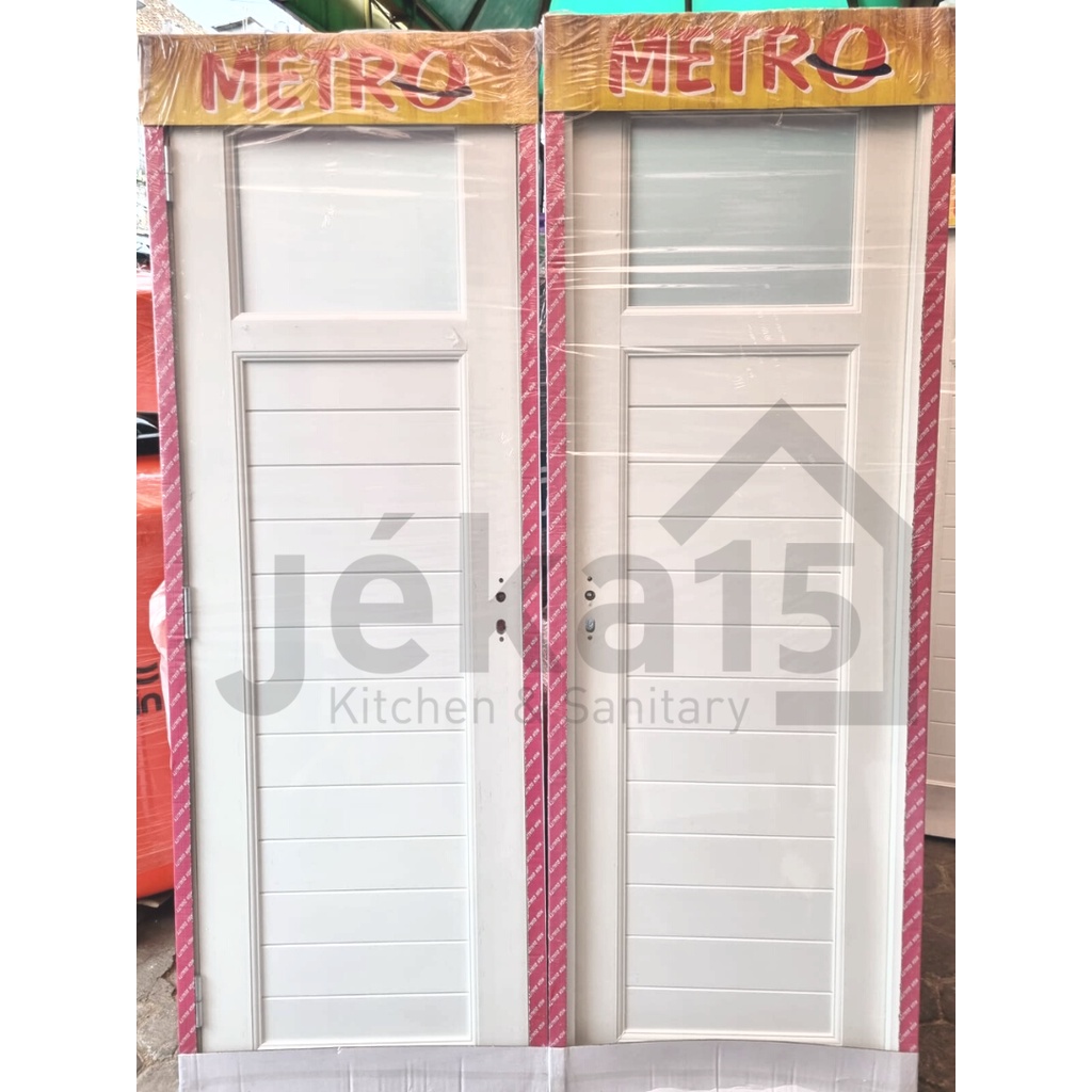 PINTU KAMAR KACA 1/4 UPVC KOMPLIT HIGH QUALITY