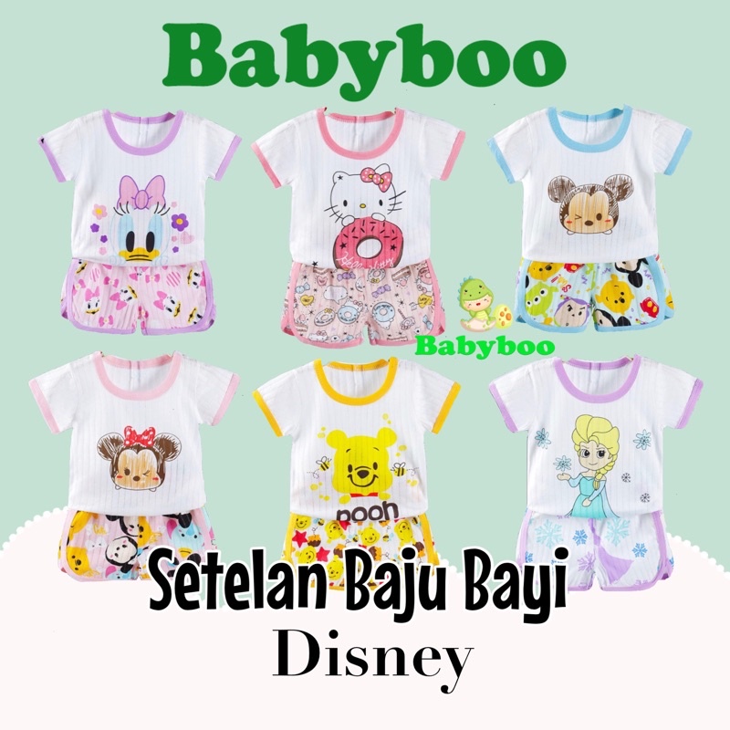 (0-24m) Setelan Baju Bayi/Setelan Baju Anak Motif Disney