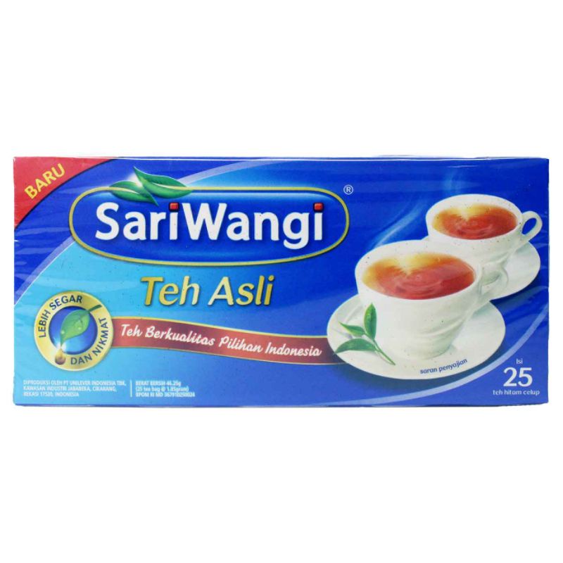 

SARIWANGI Teh Celup 25 kantung [ 25 Tea Bag x 46.25 Gr ]