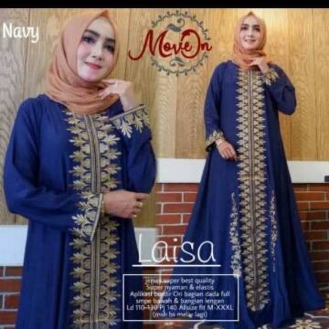 Laisa maxy dress /gamis bordir asli/ gamisjersey.