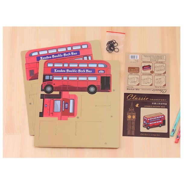 DIY Tempat Penyimpanan Pensil / ATK Unik 3D / DIY Storage Organizer Alat Tulis Unik 3D-Bus