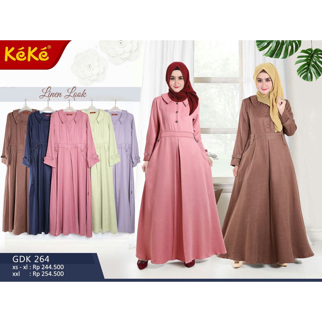 gamis dewasa, busana muslim. baju syari
